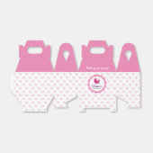 女の子の赤ちゃんシャワーピンクのスパイラルウィープボックス フェイバーボックス (折り畳みなし)