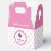 女の子の赤ちゃんシャワーピンクのスパイラルウィープボックス フェイバーボックス (オープン)