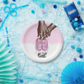 女の子の赤ちゃんシャワーピンクの女の子の靴だ ペーパープレート (パーティー)