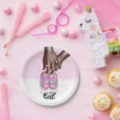 女の子の赤ちゃんシャワーピンクの女の子の靴だ ペーパープレート (パーティー)