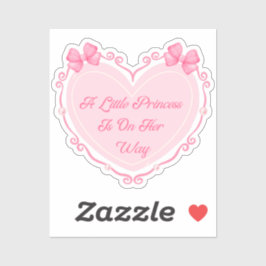 女の子の赤ちゃんシャワーピンクの弓 シール