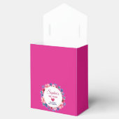 女の子の赤ちゃんシャワーピンクの水色の花 フェイバーボックス (オープン)