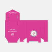 女の子の赤ちゃんシャワーピンクの水色の花 フェイバーボックス (折り畳みなし)