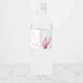 女の子の赤ちゃんシャワーピンクの水色まだ生活フローラ ペットボトルラベル (裏面)