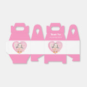 女の子の赤ちゃんシャワーピンクペンギン動物 フェイバーボックス (折り畳みなし)