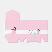 女の子の赤ちゃんシャワーピンク水玉模様かわいいベビーの好意2 フェイバーボックス (折り畳みなし)