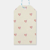 女の子の赤ちゃんシャワーラベルは熊を好む ギフトタグ (裏面)