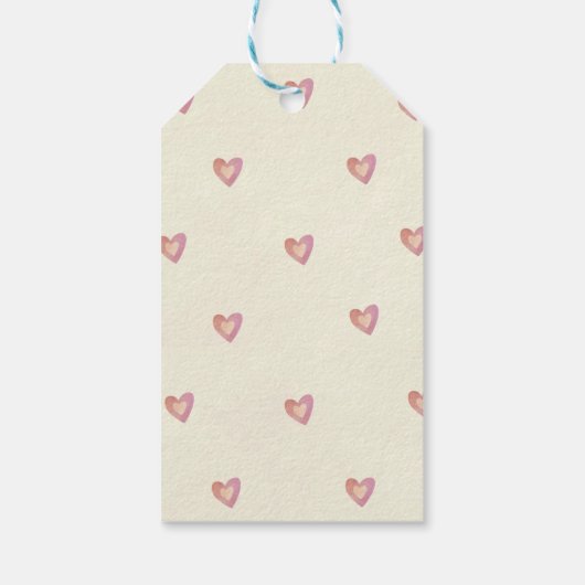 女の子の赤ちゃんシャワーラベルは熊を好む ギフトタグ (裏面)