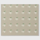 女の子の赤ちゃんシャワー小さなカボチャが途中にある ラッピングペーパー (フラット)