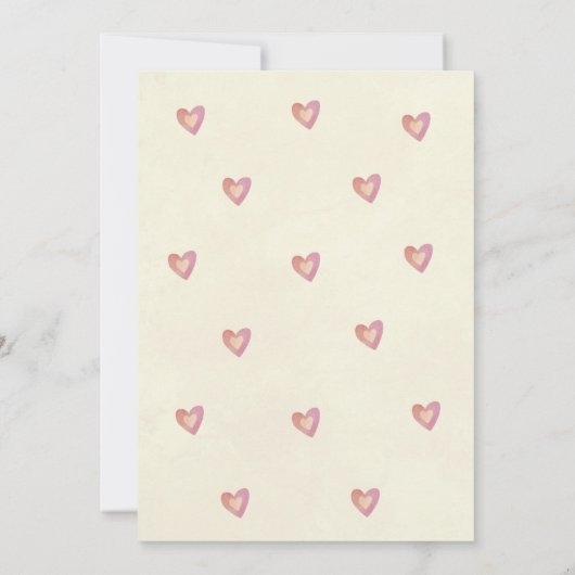 女の子の赤ちゃんシャワー招待ウッドランド女の子だ 招待状 (裏面)