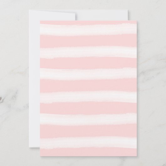 女の子の赤ちゃんシャワー招待森うさぎバニー 招待状 (裏面)