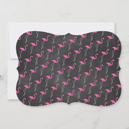 女の子の赤ちゃんシャワー招待状 – チョーク 招待状 (裏面)