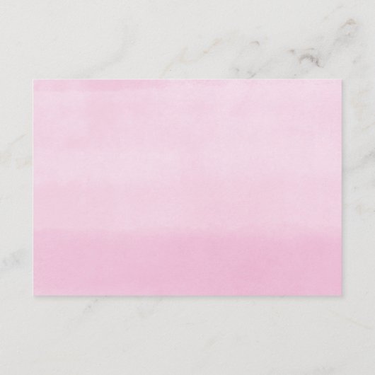 女の子の赤ちゃんシャワー本のリクエスト、赤面ピンク白 エンクロージャーカード (裏面)