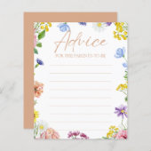 女の子の赤ちゃんシャワー甘いas can beeアドバイスカード (正面/裏面)