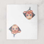 女の子の赤ちゃんシャワー白ありがとう プレイスカード (外部開封)