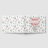 女の子の赤ちゃんシャワー ゲストブック (全面)