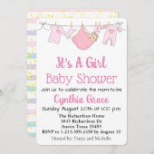 女の子の赤ちゃんシャワー シーズンカード (正面/裏面)