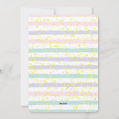 女の子の赤ちゃんシャワー シーズンカード (裏面)