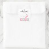 女の子の赤ちゃんシャワー スクエアシール (バッグ)