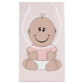 女の子の赤ちゃんシャワー スモールペーパーバッグ (裏面)