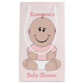 女の子の赤ちゃんシャワー スモールペーパーバッグ (正面)