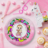 女の子の赤ちゃんシャワー、テディベアとのベビー ペーパープレート (パーティー)