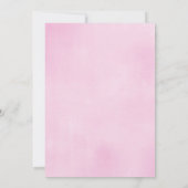 女の子の赤ちゃんシャワー ピンクゴールド おしゃれな傘 招待状 (裏面)