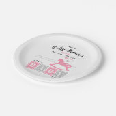 女の子の赤ちゃんシャワー ペーパープレート (アングル)