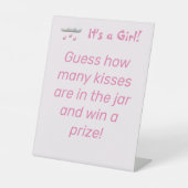 女の子の赤ちゃんシャワー 台座サイン (正面)