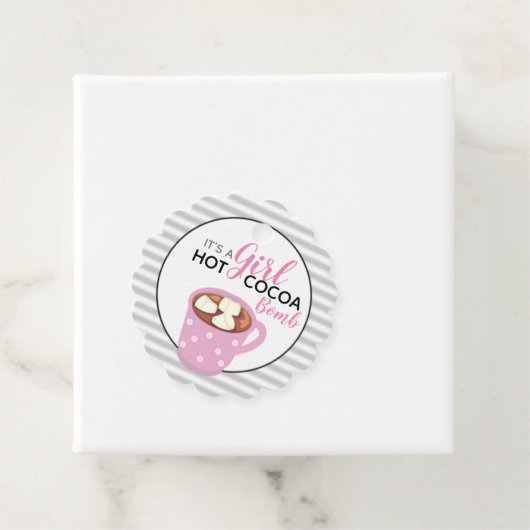 女の子の赤ちゃんシャワー |熱いココア爆弾 フェイバータグ (インサイチュ)