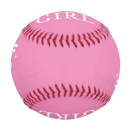 女の子の赤ちゃん女の子の赤ちゃんシャワー性別リビール 野球ボール (裏面)