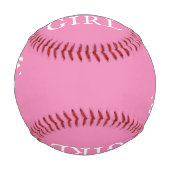 女の子の赤ちゃん女の子の赤ちゃんシャワー性別リビール 野球ボール (正面)