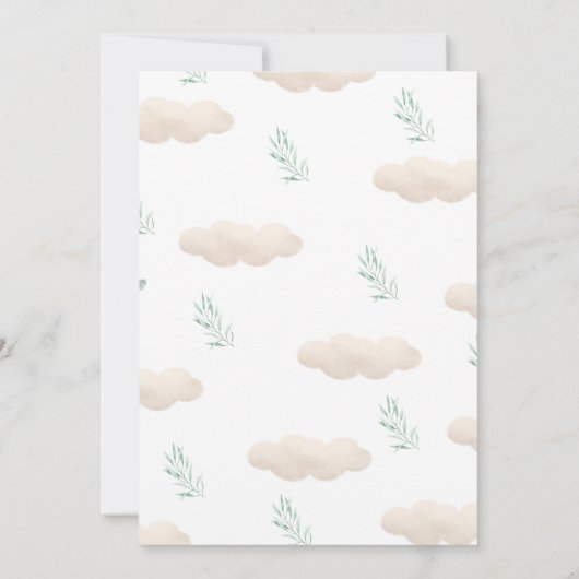 女の子の赤ちゃん服の赤ちゃんシャワーの招待状だ 招待状 (裏面)