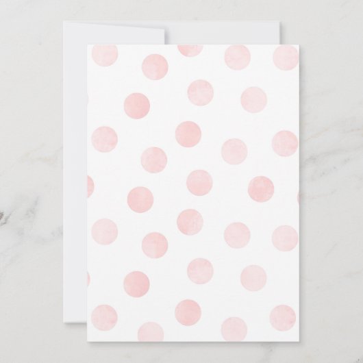 女の子の赤ちゃん服ベビーシャワー招待状A甘い 招待状 (裏面)