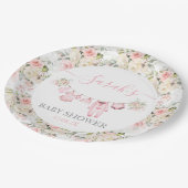 女の子の赤ちゃん服ベビーシャワー ペーパープレート (アングル)