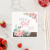 女の子の赤ちゃん素朴シャワーナプキン スタンダードカクテルナプキン (インサイチュ)