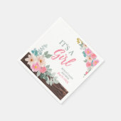 女の子の赤ちゃん素朴シャワーナプキン スタンダードカクテルナプキン (角)