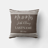 女の子の赤ちゃん象とリボン カスタム名 クッション (裏面)