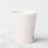 女の子の赤面ピンクフローラ赤ちゃんシャワー 紙コップ (右)