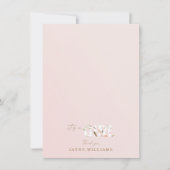 女の子の赤面赤ちゃんシャワーありがとう招待状 招待状 (正面)