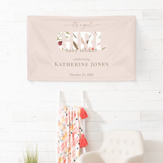 女の子の赤面 横断幕 (インサイチュ)