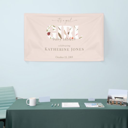 女の子の赤面 横断幕 (トレードショー)