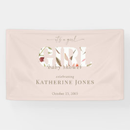 女の子の赤面 横断幕