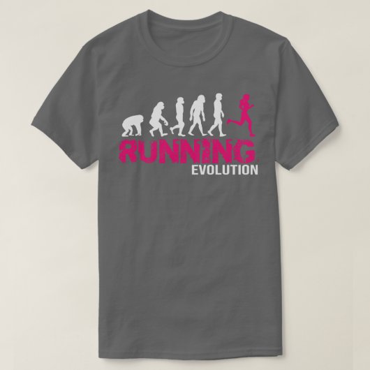 女の子の走ランナーズギフトの進化 Tシャツ (デザイン正面)