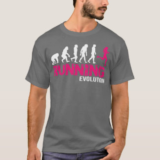 女の子の走ランナーズギフトの進化 Tシャツ