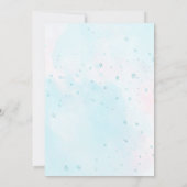 女の子の車のドライブスルー ベビーシャワー 招待状 (裏面)