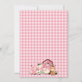 女の子の農場あなたはMoos赤ちゃんシャワーを聞いたことがある 招待状 (裏面)