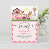 女の子の農場　あなたは聞いたことがある？　うしの誕生日パーティーの招待状 招待状 (スタンド正面)