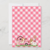 女の子の農場　あなたは聞いたことがある？　うしの誕生日パーティーの招待状 招待状 (裏面)