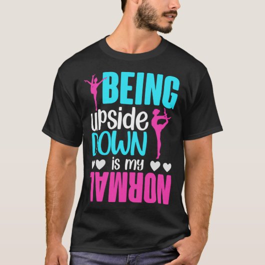 女の子の逆さまは私の通常の体操である Tシャツ (正面)
